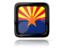 Flag of state of Arizona. Square icon with reflection. Download icon