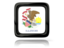 Flag of state of Illinois. Square icon with reflection. Download icon