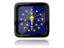 Flag of state of Indiana. Square icon with reflection. Download icon