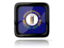 Flag of state of Kentucky. Square icon with reflection. Download icon