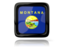 Flag of state of Montana. Square icon with reflection. Download icon