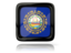 Flag of state of New Hampshire. Square icon with reflection. Download icon