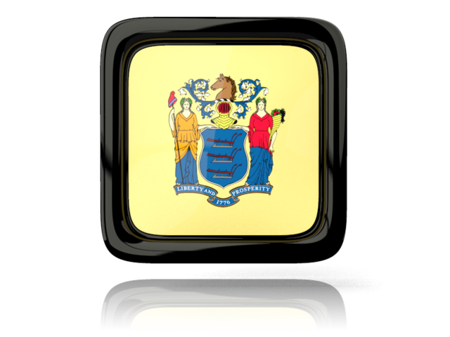 Квадратная иконка с отражением. Загрузить иконку флага штата Нью-Джерси