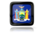 Flag of state of New York. Square icon with reflection. Download icon