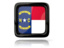 Flag of state of North Carolina. Square icon with reflection. Download icon