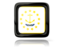 Flag of state of Rhode Island. Square icon with reflection. Download icon