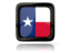 Flag of state of Texas. Square icon with reflection. Download icon