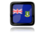 Virgin Islands. Square icon with reflection. Download icon.