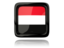 Йемен. Квадратная иконка с отражением. Скачать иллюстрацию.