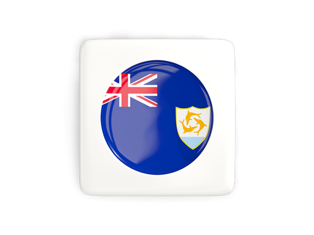 Square icon with round flag. Download flag icon of Anguilla at PNG format