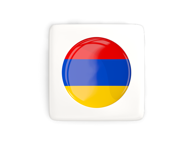 Square icon with round flag. Download flag icon of Armenia at PNG format