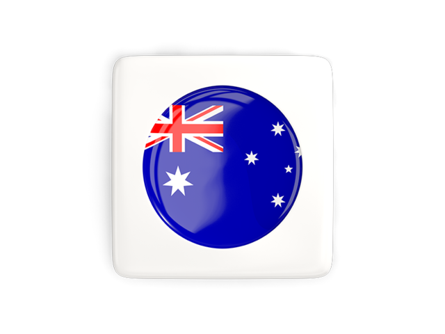 Квадратная иконка с круглым флагом. Скачать флаг. Австралийский Союз