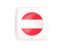 Austria. Square icon with round flag. Download icon.