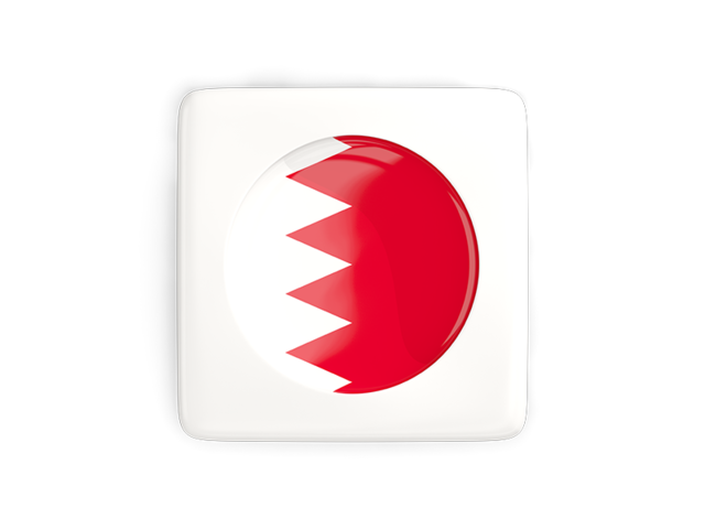 Квадратная иконка с круглым флагом. Скачать флаг. Бахрейн