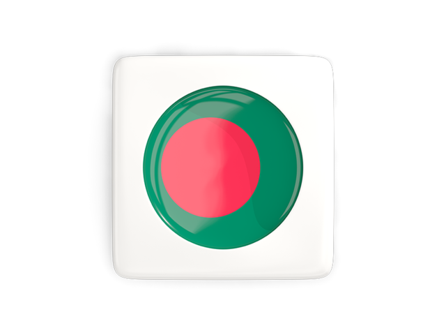 Square icon with round flag. Download flag icon of Bangladesh at PNG format