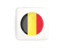 Belgium. Square icon with round flag. Download icon.