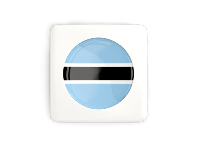 Square icon with round flag. Download flag icon of Botswana at PNG format