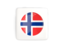 Bouvet Island. Square icon with round flag. Download icon.