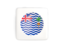 British Indian Ocean Territory. Square icon with round flag. Download icon.