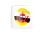 Brunei. Square icon with round flag. Download icon.
