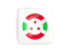 Burundi. Square icon with round flag. Download icon.