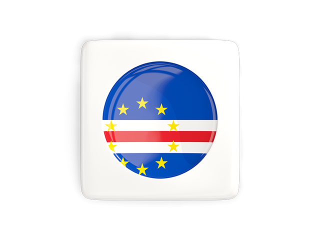 Square icon with round flag. Download flag icon of Cape Verde at PNG format