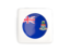 Cayman Islands. Square icon with round flag. Download icon.