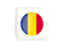 Chad. Square icon with round flag. Download icon.