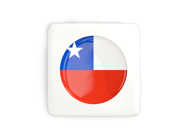 Квадратная иконка с круглым флагом. Скачать флаг. Чили
