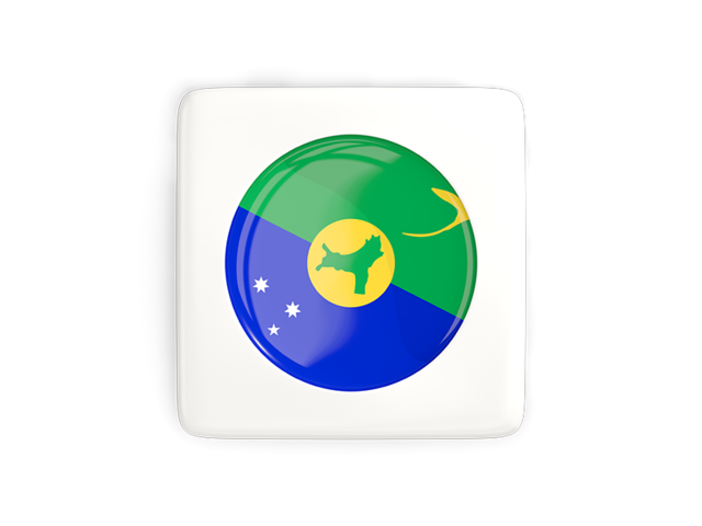 Square icon with round flag. Download flag icon of Christmas Island at PNG format