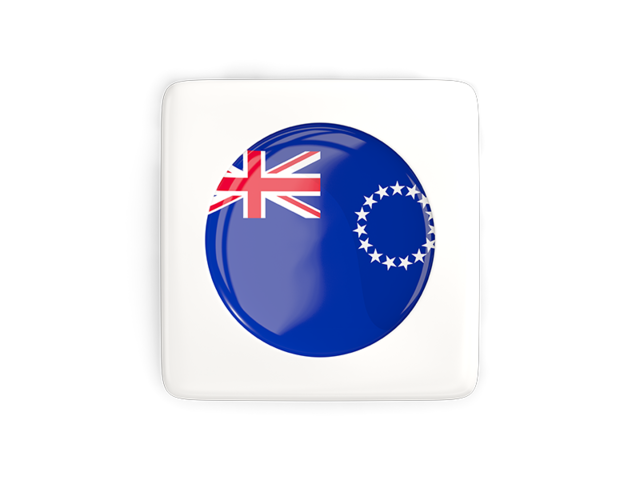 Square icon with round flag. Download flag icon of Cook Islands at PNG format
