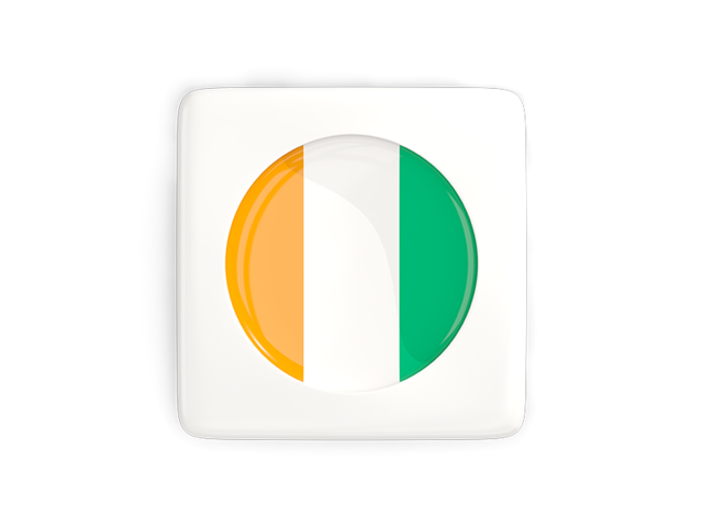 Square icon with round flag. Download flag icon of Cote d'Ivoire at PNG format