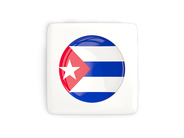 Square icon with round flag. Download flag icon of Cuba at PNG format