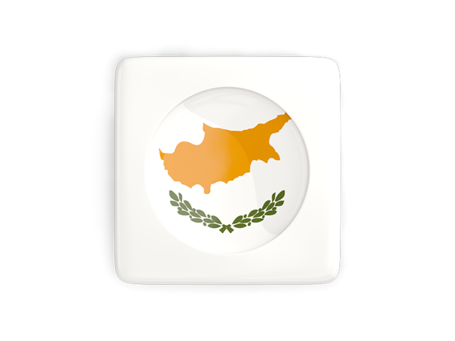 Square icon with round flag. Download flag icon of Cyprus at PNG format