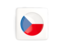 Czech Republic. Square icon with round flag. Download icon.