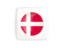 Denmark. Square icon with round flag. Download icon.