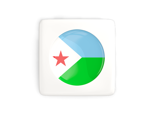 Square icon with round flag. Download flag icon of Djibouti at PNG format
