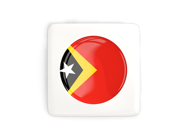 Square icon with round flag. Download flag icon of East Timor at PNG format