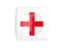 England. Square icon with round flag. Download icon.