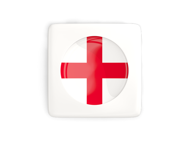 Square icon with round flag. Download flag icon of England at PNG format