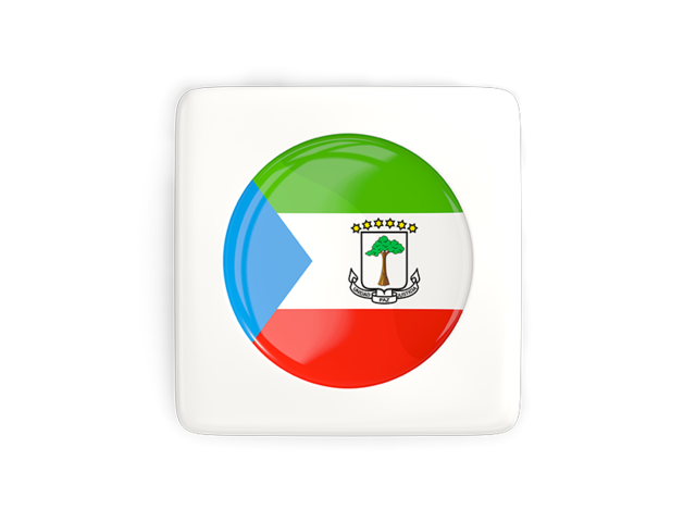 Square icon with round flag. Download flag icon of Equatorial Guinea at PNG format