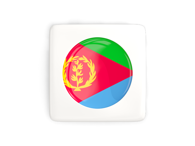 Square icon with round flag. Download flag icon of Eritrea at PNG format