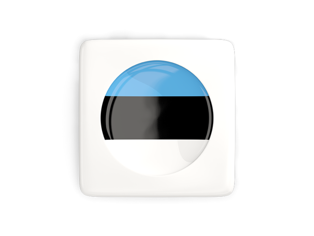 Квадратная иконка с круглым флагом. Скачать флаг. Эстония