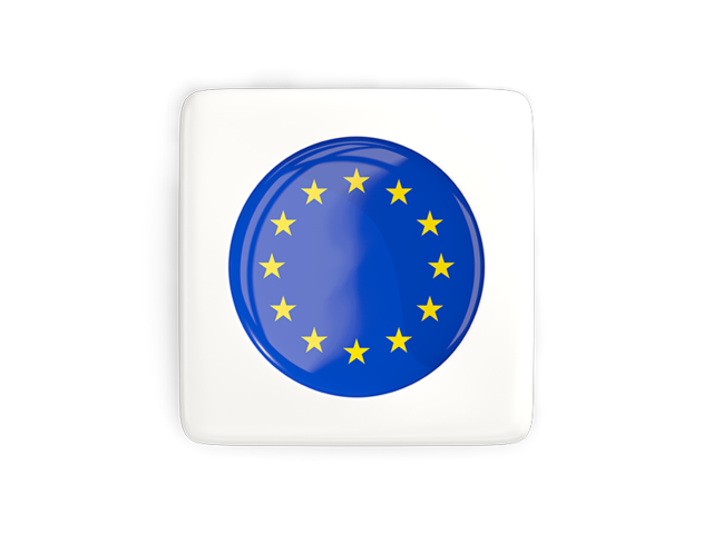 Square icon with round flag. Download flag icon of European Union at PNG format