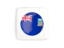 Falkland Islands. Square icon with round flag. Download icon.