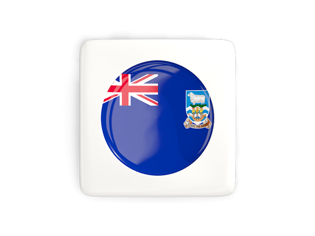 Square icon with round flag. Download flag icon of Falkland Islands at PNG format