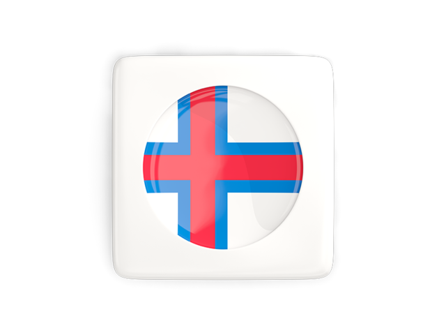 Square icon with round flag. Download flag icon of Faroe Islands at PNG format