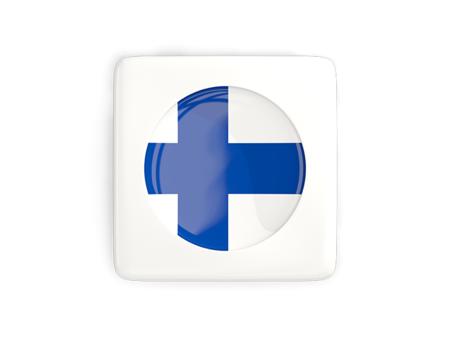 Square icon with round flag. Download flag icon of Finland at PNG format