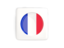 France. Square icon with round flag. Download icon.