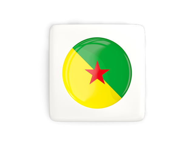 Square icon with round flag. Download flag icon of French Guiana at PNG format